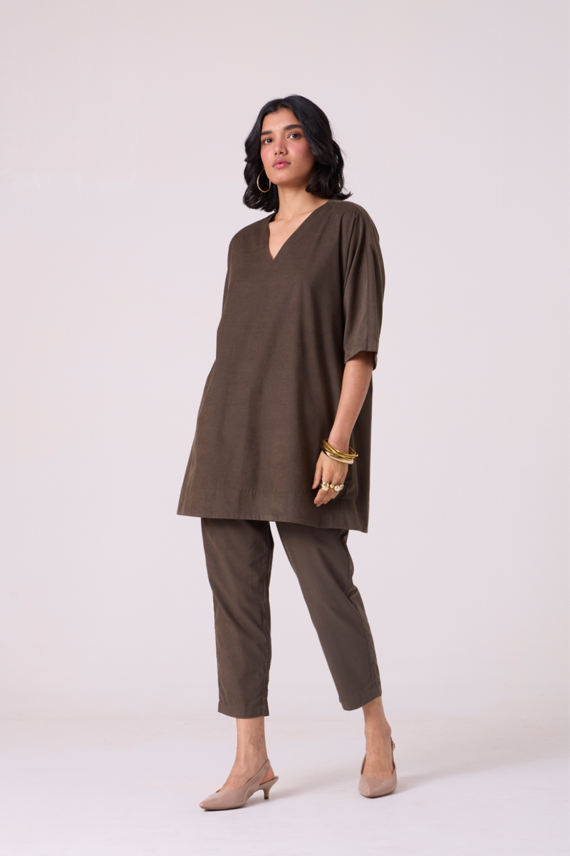 Helk Olive Needlecord Pants cotton by The Summer House in olive color for women in Singapore