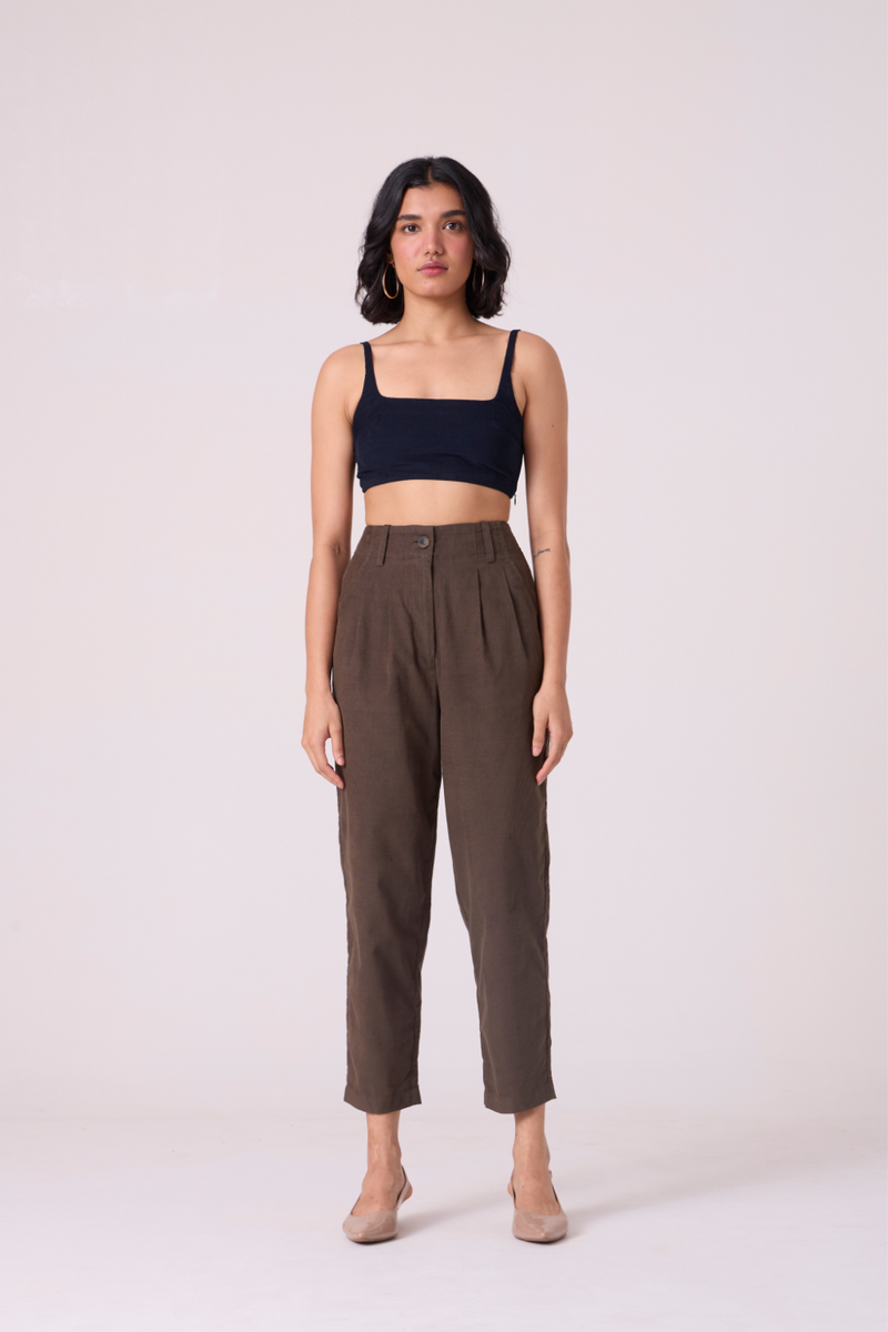 Helk Olive Needlecord Pants cotton by The Summer House in olive color for women in Singapore