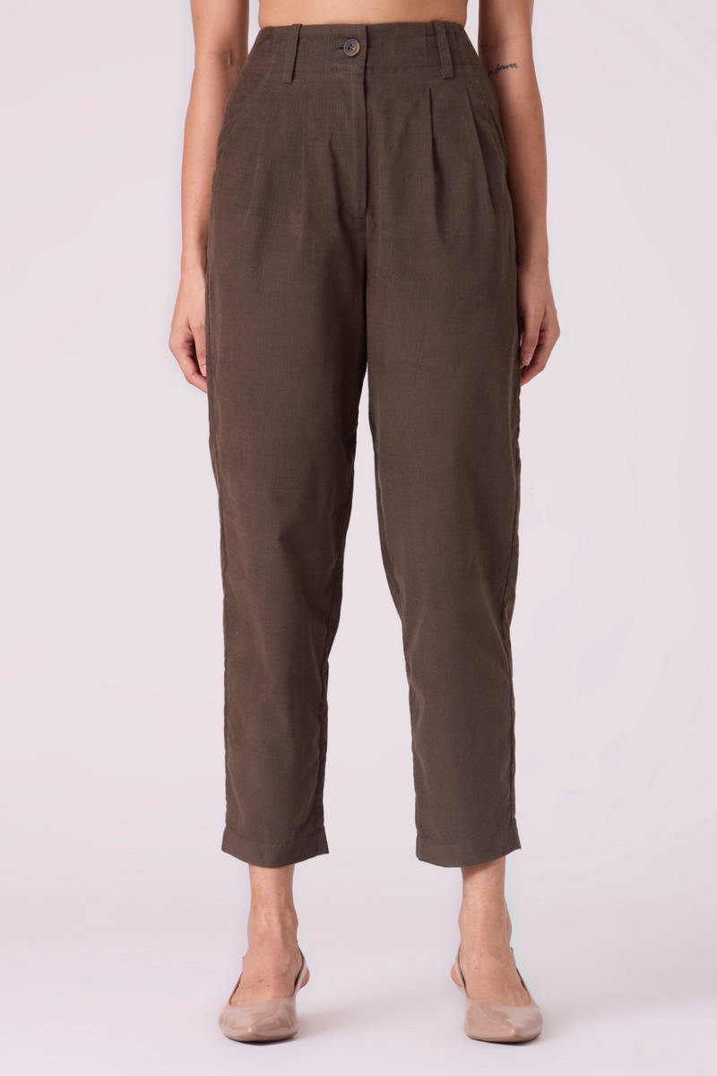 Helk Olive Needlecord Pants cotton by The Summer House in olive color for women in Singapore