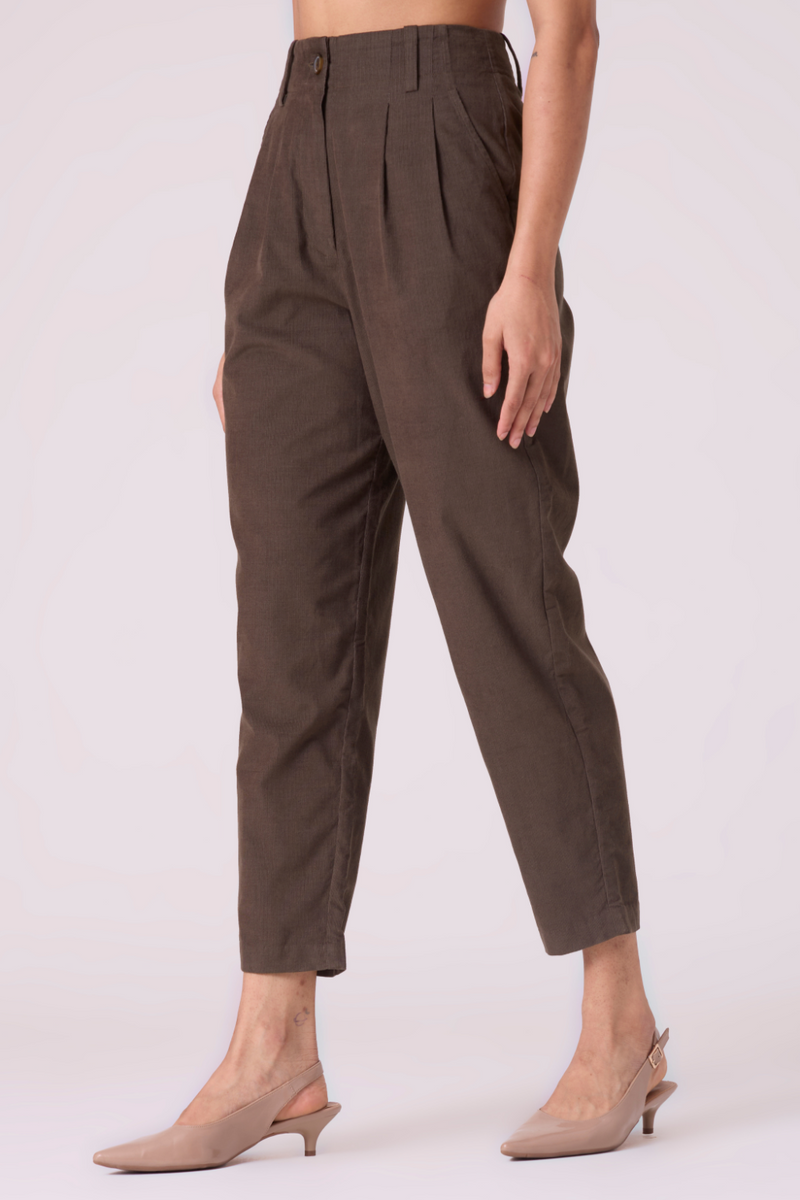 Helk Olive Needlecord Pants cotton by The Summer House in olive color for women in Singapore
