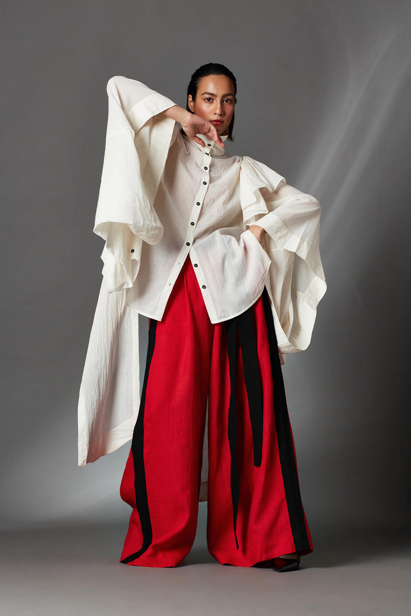 Hugo Shirt-White cotton by Chola in white color for women in Singapore