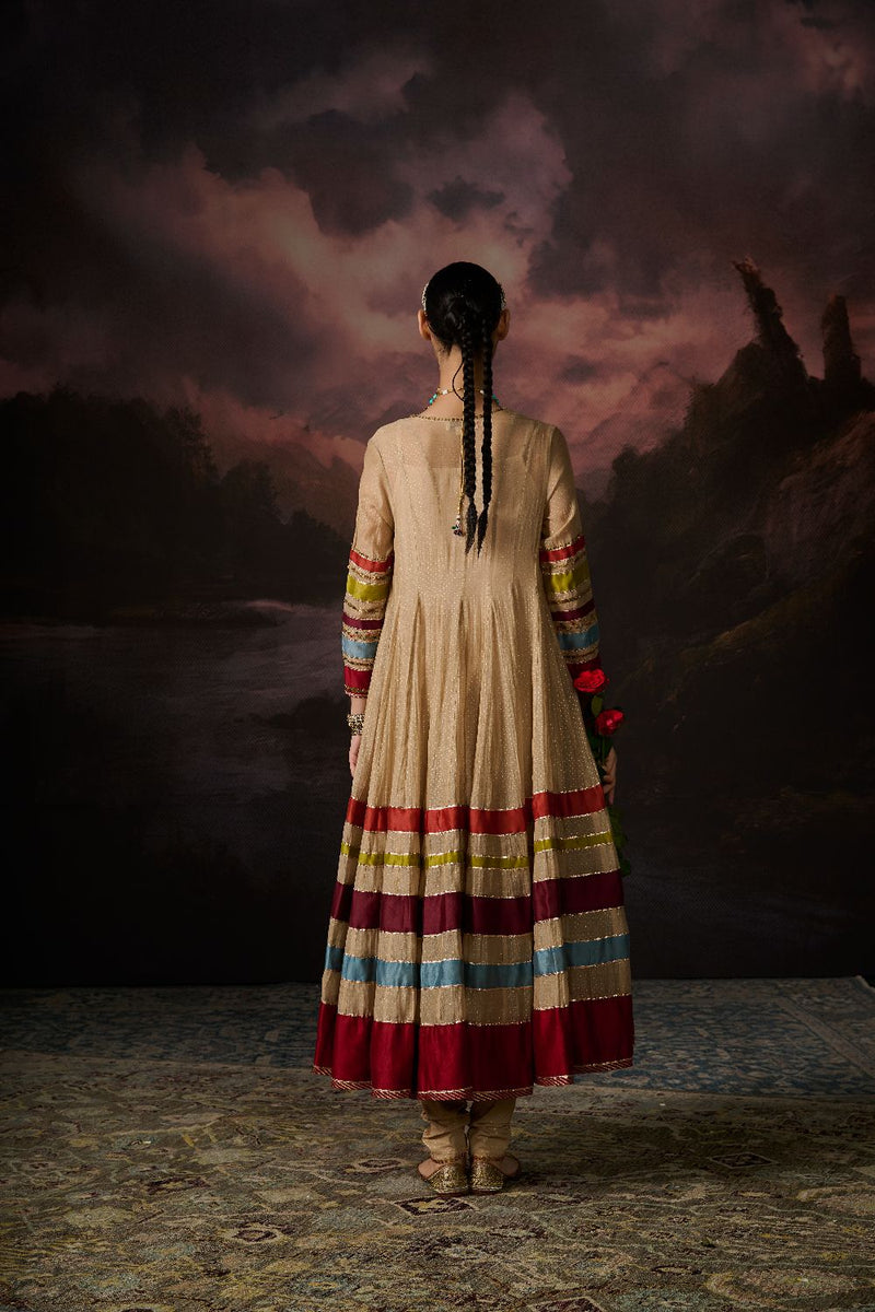 IFFAT CHURIDAR cotton by SWATTI KAPOOR in gold color for women in Singapore