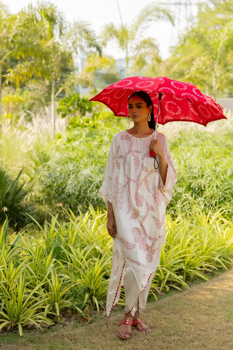 IKEBANA SET-WHITE silk by Dyelogue in white color for women in Singapore
