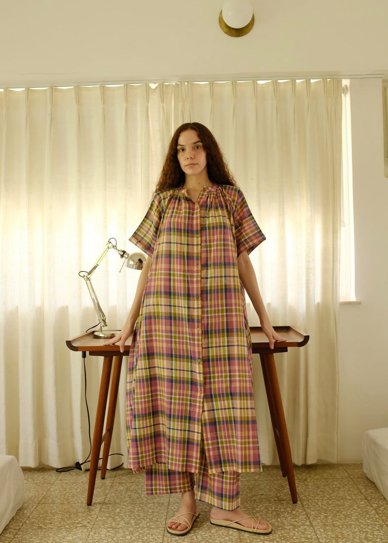 Anaya Set handwoven cotton co-ord set by MASON AND MILL in multi-color for women in Singapore
