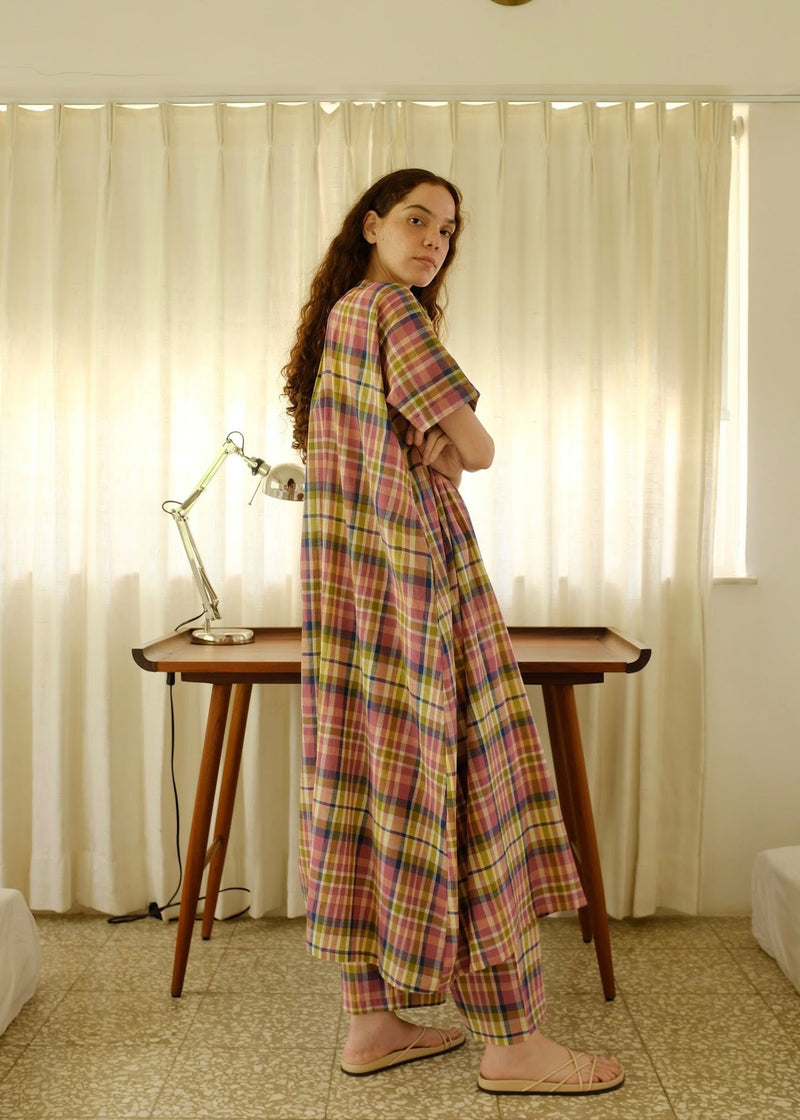 Anaya Set handwoven cotton co-ord set by MASON AND MILL in multi-color for women in Singapore