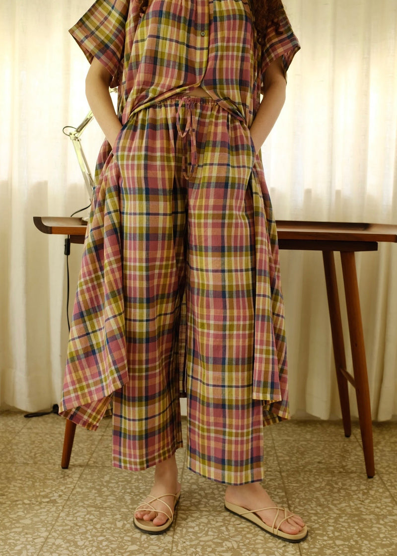 Anaya Set handwoven cotton co-ord set by MASON AND MILL in multi-color for women in Singapore