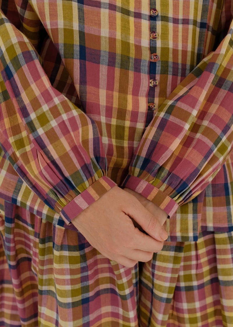 Billie Top handwoven cotton top/shirt by MASON AND MILL in multi-color for women in Singapore