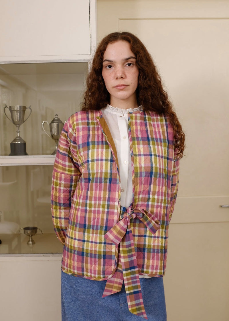 Dean Jacket handwoven cotton jacket/overlay by MASON AND MILL in multi-color for women in Singapore