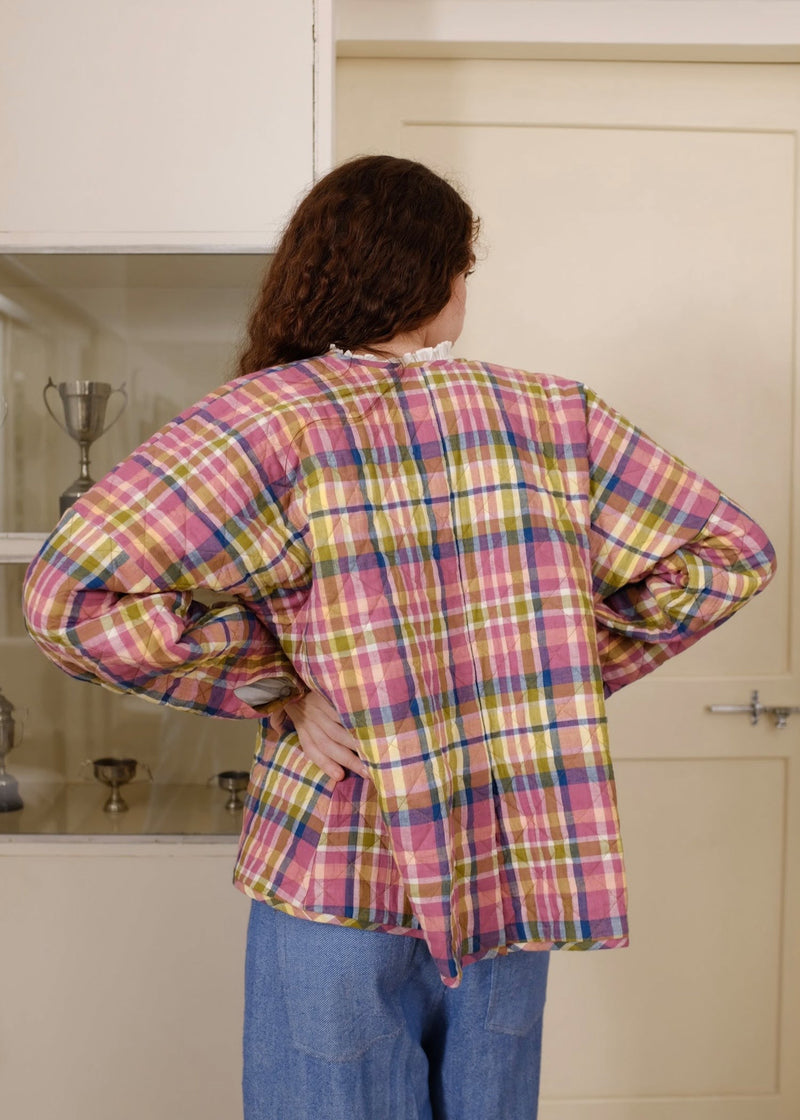 Dean Jacket handwoven cotton jacket/overlay by MASON AND MILL in multi-color for women in Singapore