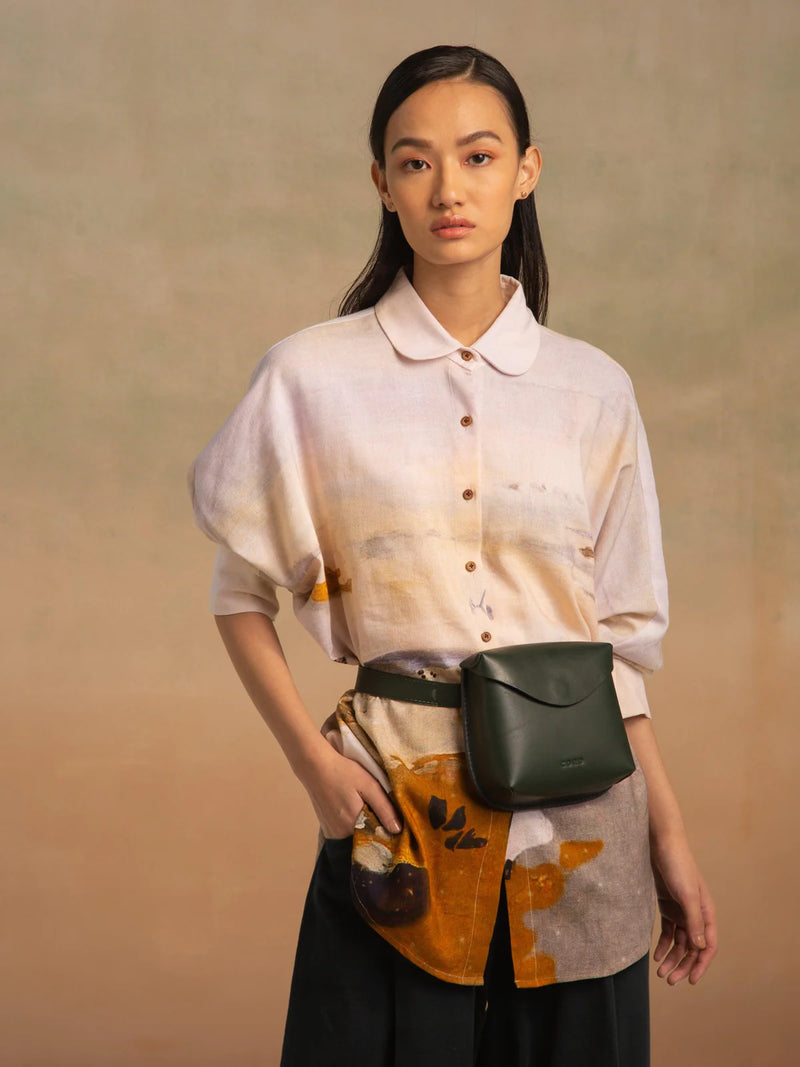 Kiera Shirt - Meadow Print cotton Top & Tunics,Shirt by CORD for women in Singapore