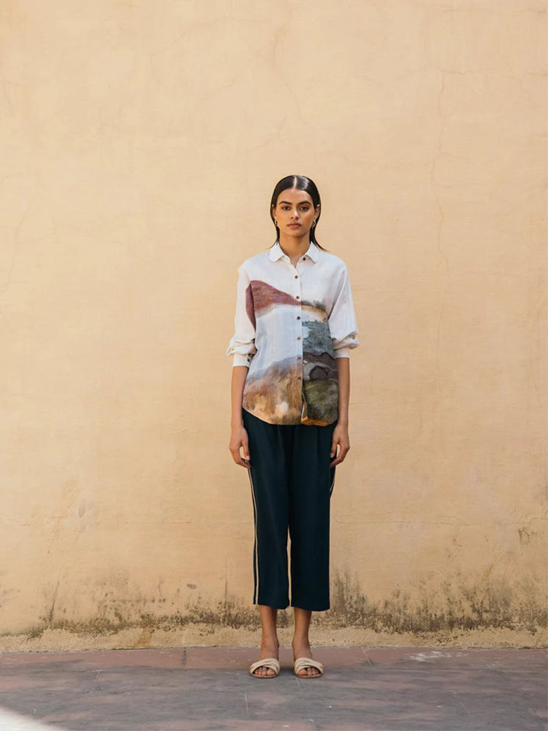 Kiera Shirt - Canyon Print cotton Top & Tunics,Shirt by CORD for women in Singapore