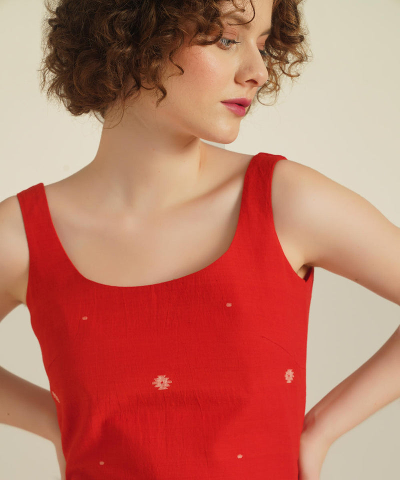 ROYALE IX cotton Buy ROYALE IX from C&W | for Women by Indigo Dreams in red color for women in Singapore