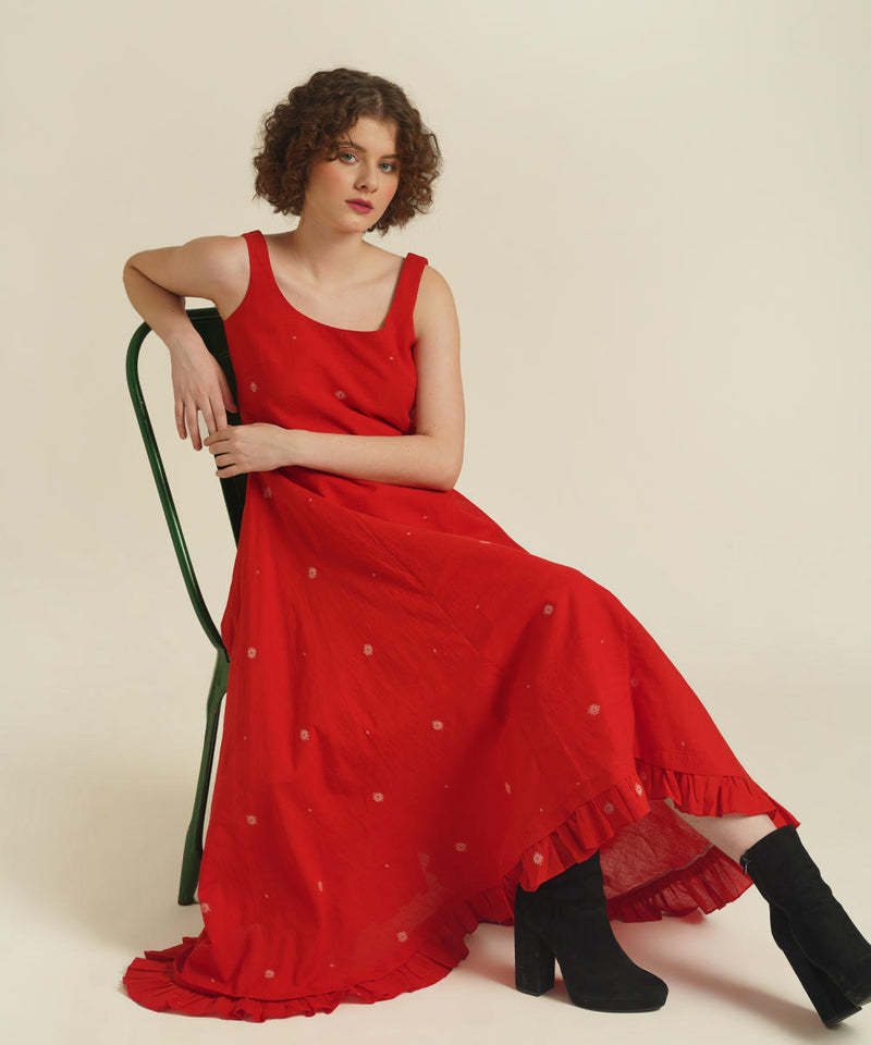 ROYALE IX cotton Buy ROYALE IX from C&W | for Women by Indigo Dreams in red color for women in Singapore