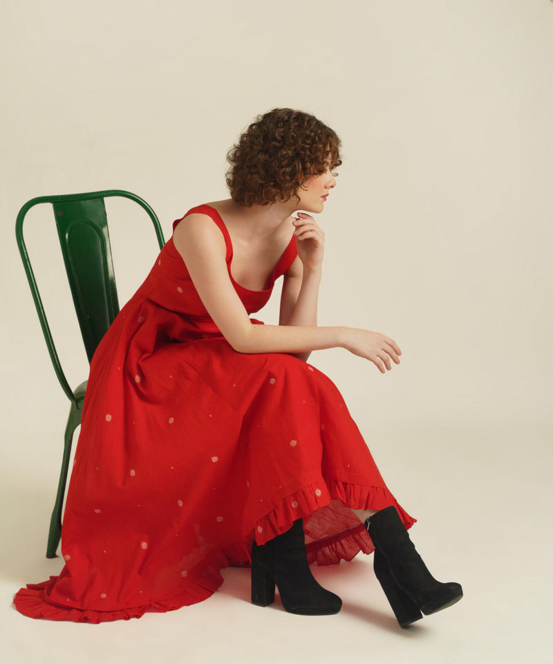 ROYALE IX cotton Buy ROYALE IX from C&W | for Women by Indigo Dreams in red color for women in Singapore