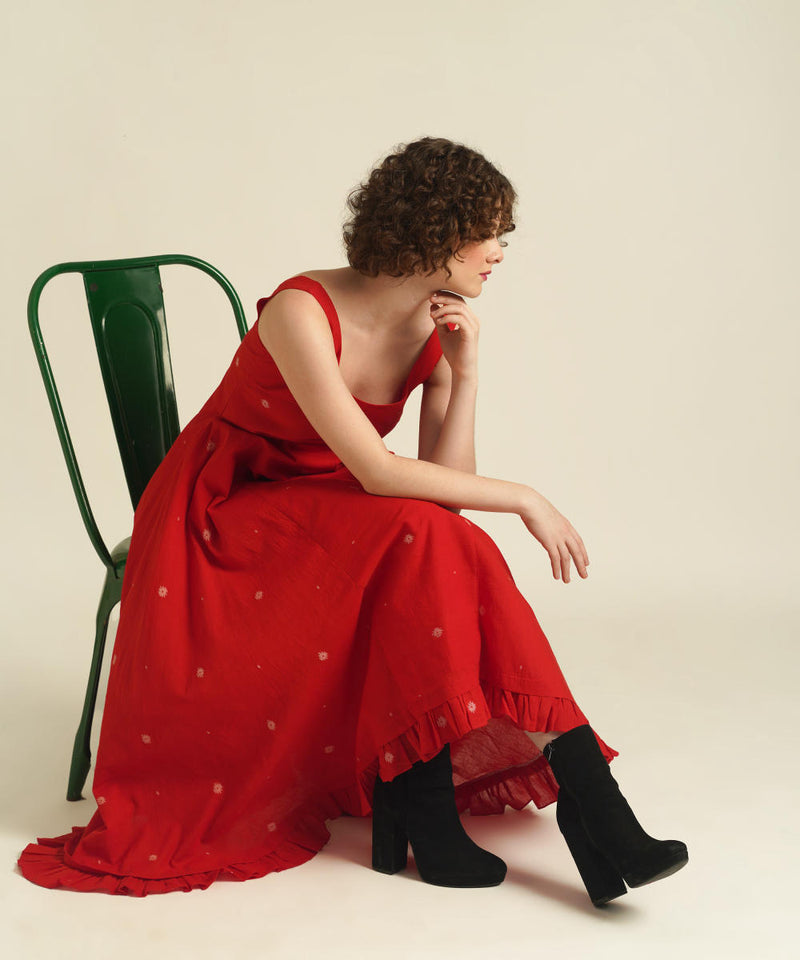 ROYALE IX cotton Buy ROYALE IX from C&W | for Women by Indigo Dreams in red color for women in Singapore