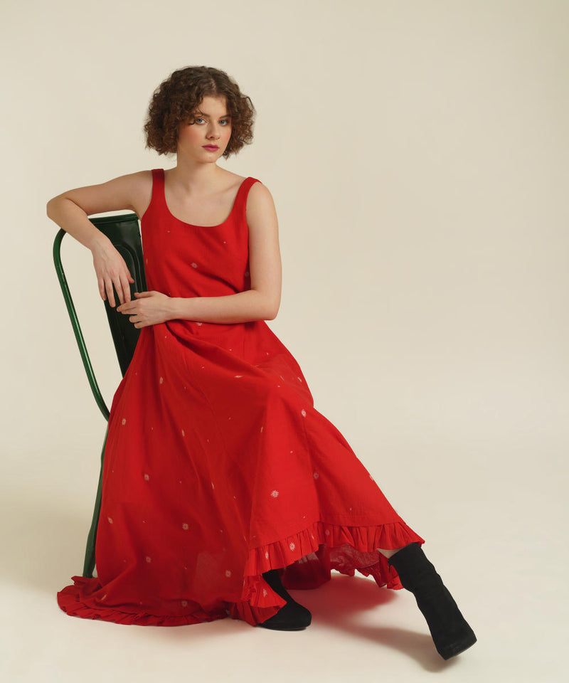 ROYALE IX cotton Buy ROYALE IX from C&W | for Women by Indigo Dreams in red color for women in Singapore