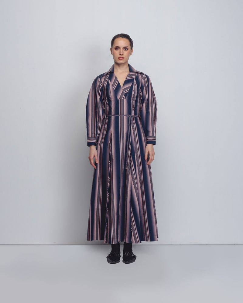 Isla Dress - Pink + Navy Stripe cotton Buy Isla Dress - Pink + Navy Stripe from C&W | Dresses for Women by Leh Studios in pink color for women in Singapore