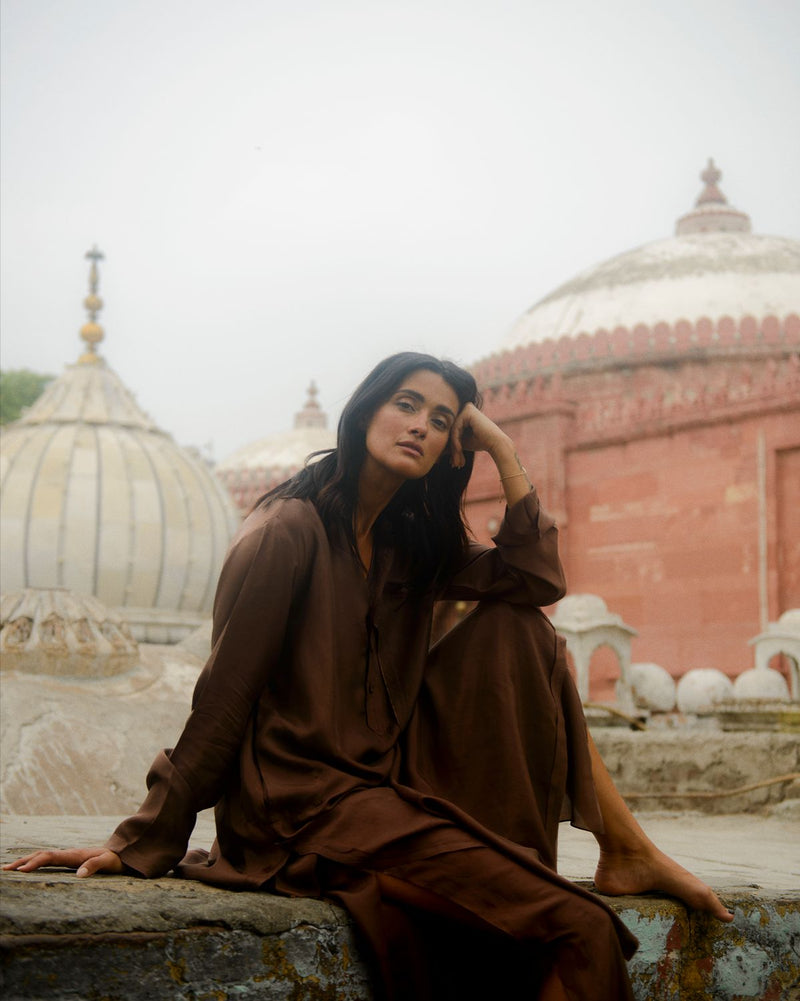 RAYI SILK KURTA SET silk Buy RAYI SILK KURTA SET from C&W | Light Kurta Sets for Women by Ituvana for women in Singapore