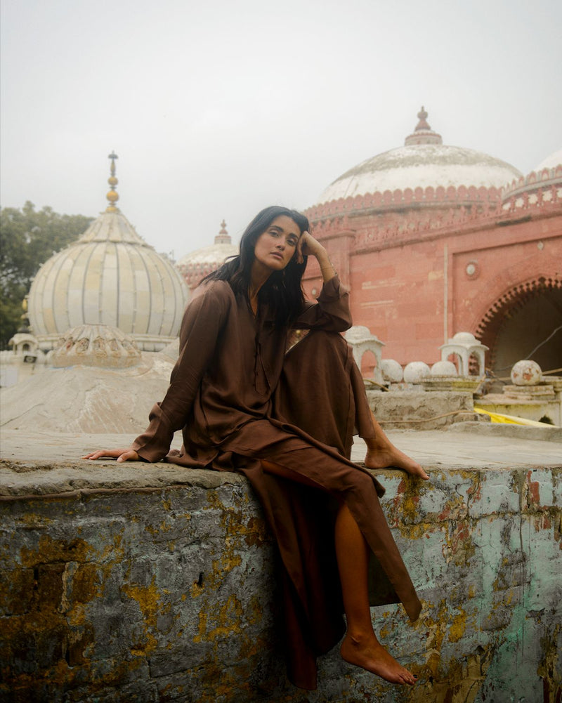 RAYI SILK KURTA SET silk Buy RAYI SILK KURTA SET from C&W | Light Kurta Sets for Women by Ituvana for women in Singapore