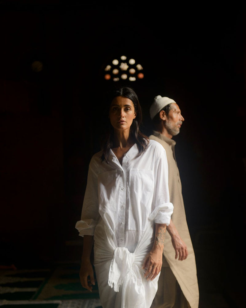 SHIBA MULMUL SARONG DRESS 100% cotton Buy SHIBA MULMUL SARONG DRESS from C&W | Dresses for Women by Ituvana in white color for women in Singapore