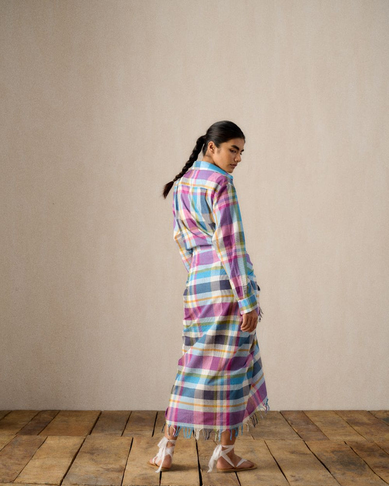 VANI MADRAS CHECK SARONG DRESS 100% cotton Buy VANI MADRAS CHECK SARONG DRESS from C&W | Dresses for Women by Ituvana in multi color for women in Singapore
