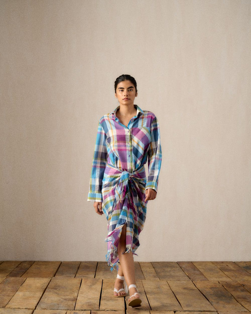 VANI MADRAS CHECK SARONG DRESS 100% cotton Buy VANI MADRAS CHECK SARONG DRESS from C&W | Dresses for Women by Ituvana in multi color for women in Singapore