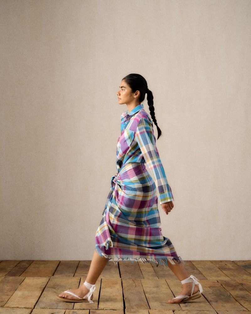 VANI MADRAS CHECK SARONG DRESS 100% cotton Buy VANI MADRAS CHECK SARONG DRESS from C&W | Dresses for Women by Ituvana in multi color for women in Singapore