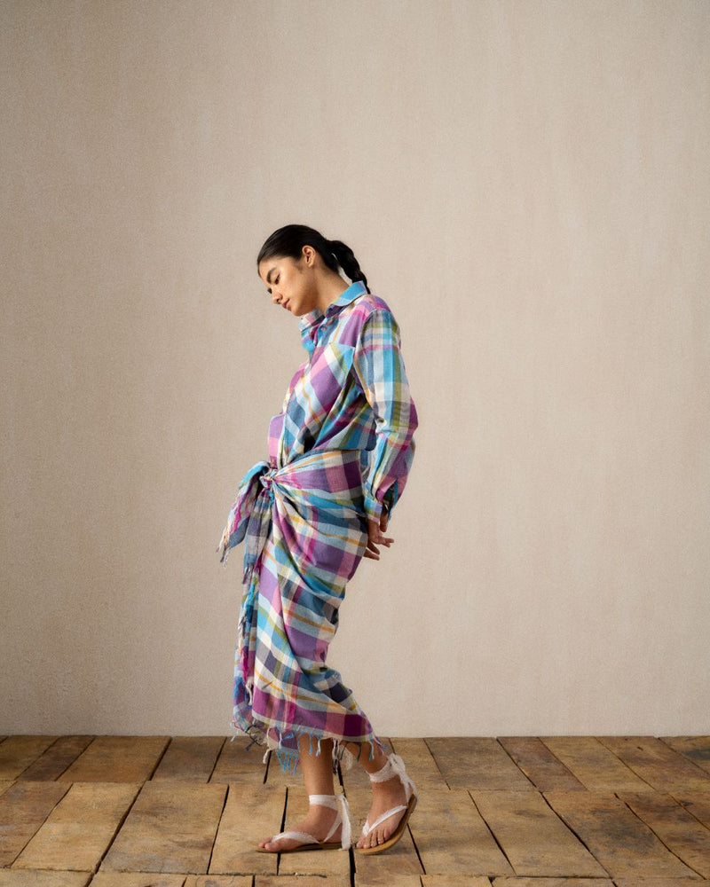 VANI MADRAS CHECK SARONG DRESS 100% cotton Buy VANI MADRAS CHECK SARONG DRESS from C&W | Dresses for Women by Ituvana in multi color for women in Singapore
