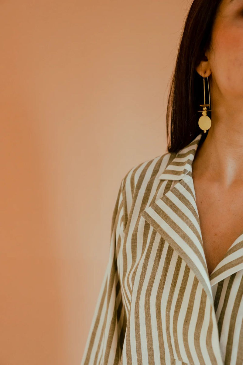 Iris Top cotton by Homegrown by Alterego in brown color for women in Singapore