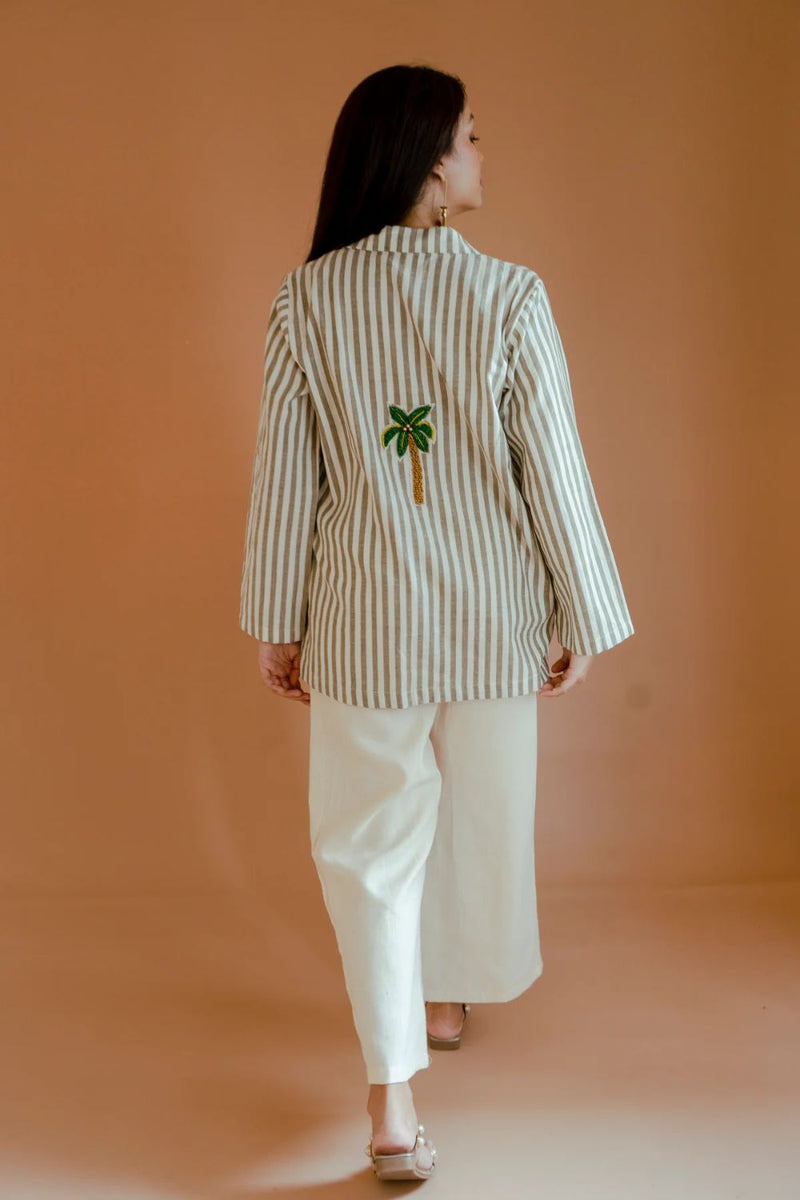 Iris Top cotton by Homegrown by Alterego in brown color for women in Singapore