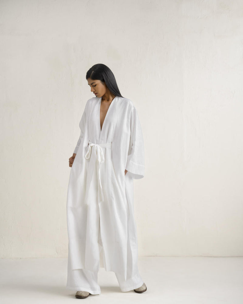 SUI UNISEX HAORI COAT linen Buy SUI UNISEX HAORI COAT from C&W | Jackets And Overlays for Women by Ituvana in black color for women in Singapore