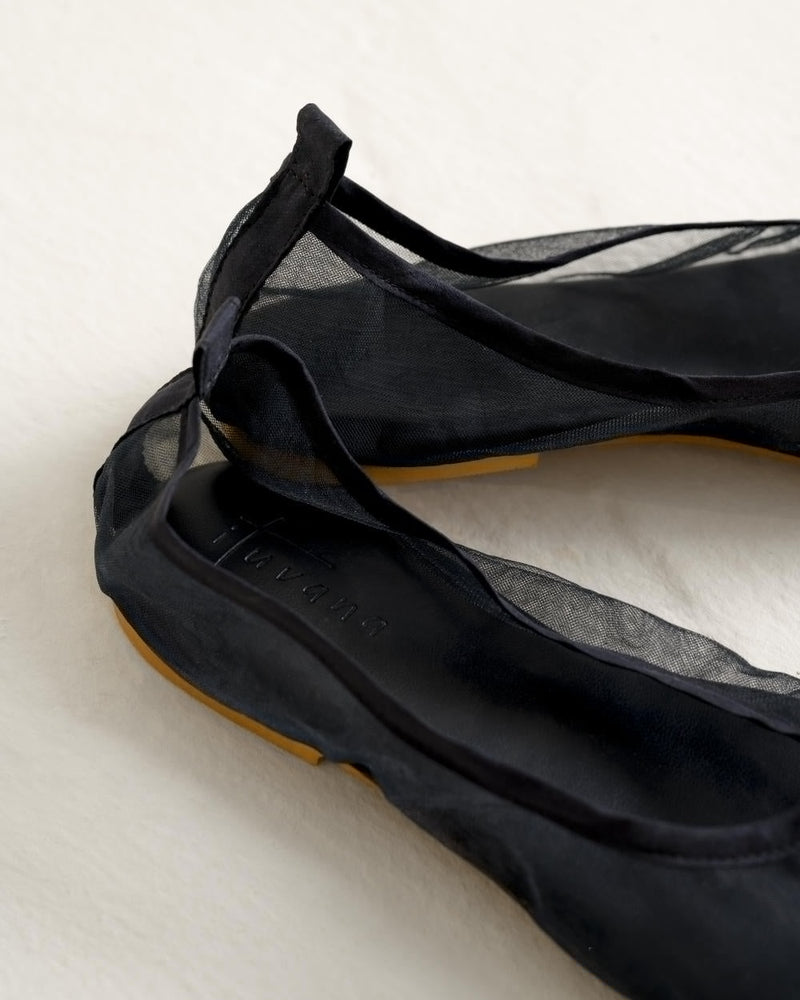 TULLE BALLET FLATS silk Buy TULLE BALLET FLATS from C&W | Footwear for Women by Ituvana in black color for women in Singapore