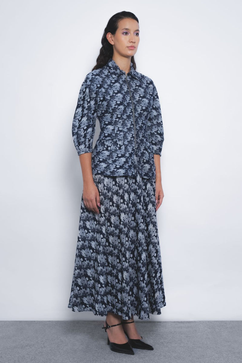 Ivy Top - Indigo mul Buy Ivy Top - Indigo from C&W | Tops And Shirts for Women by Leh Studios in multi color for women in Singapore