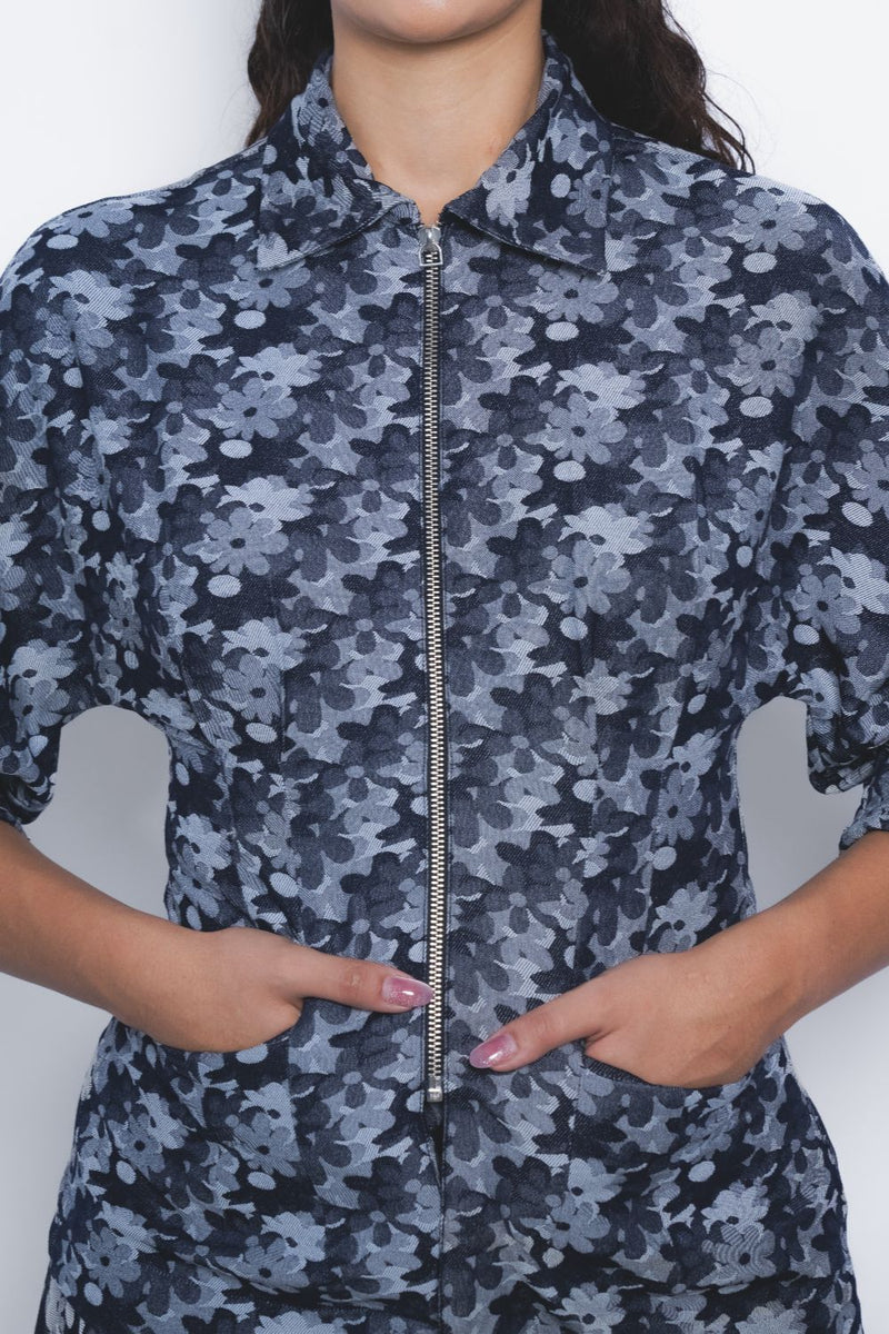 Ivy Top - Indigo mul Buy Ivy Top - Indigo from C&W | Tops And Shirts for Women by Leh Studios in multi color for women in Singapore