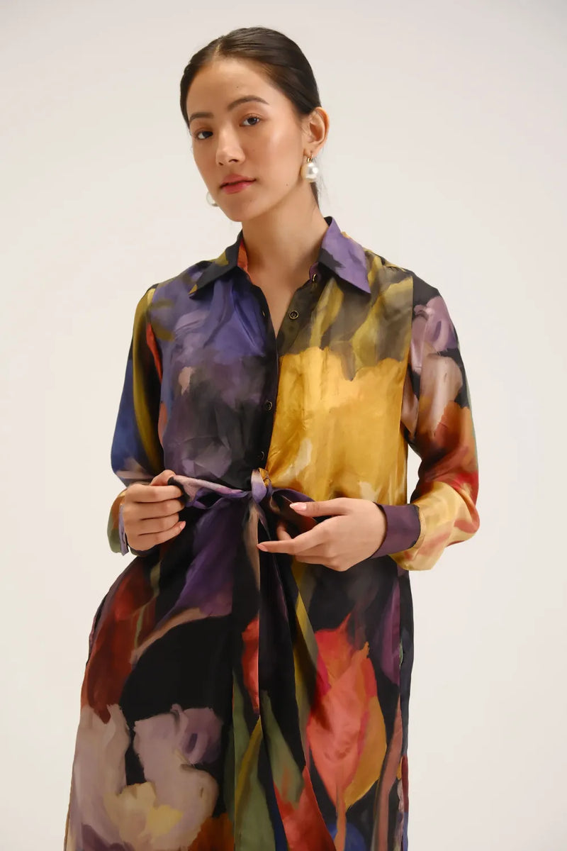 Ivy Wrap Silk Kurta Set