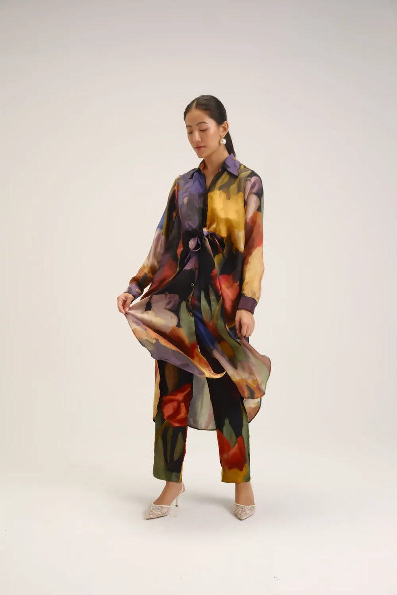 Ivy Wrap Silk Kurta Set