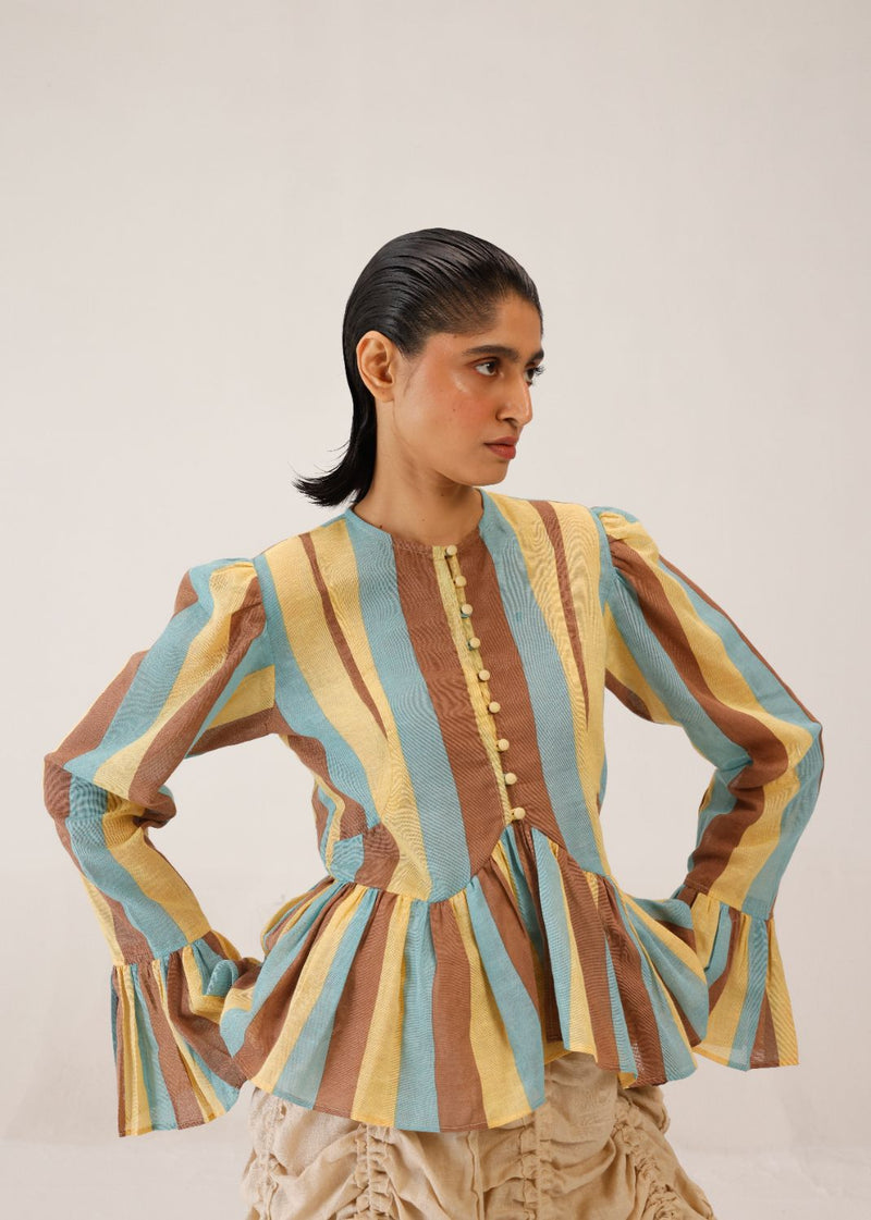 JAE TOP - STRIPER PRINT by CORD for women in Singapore