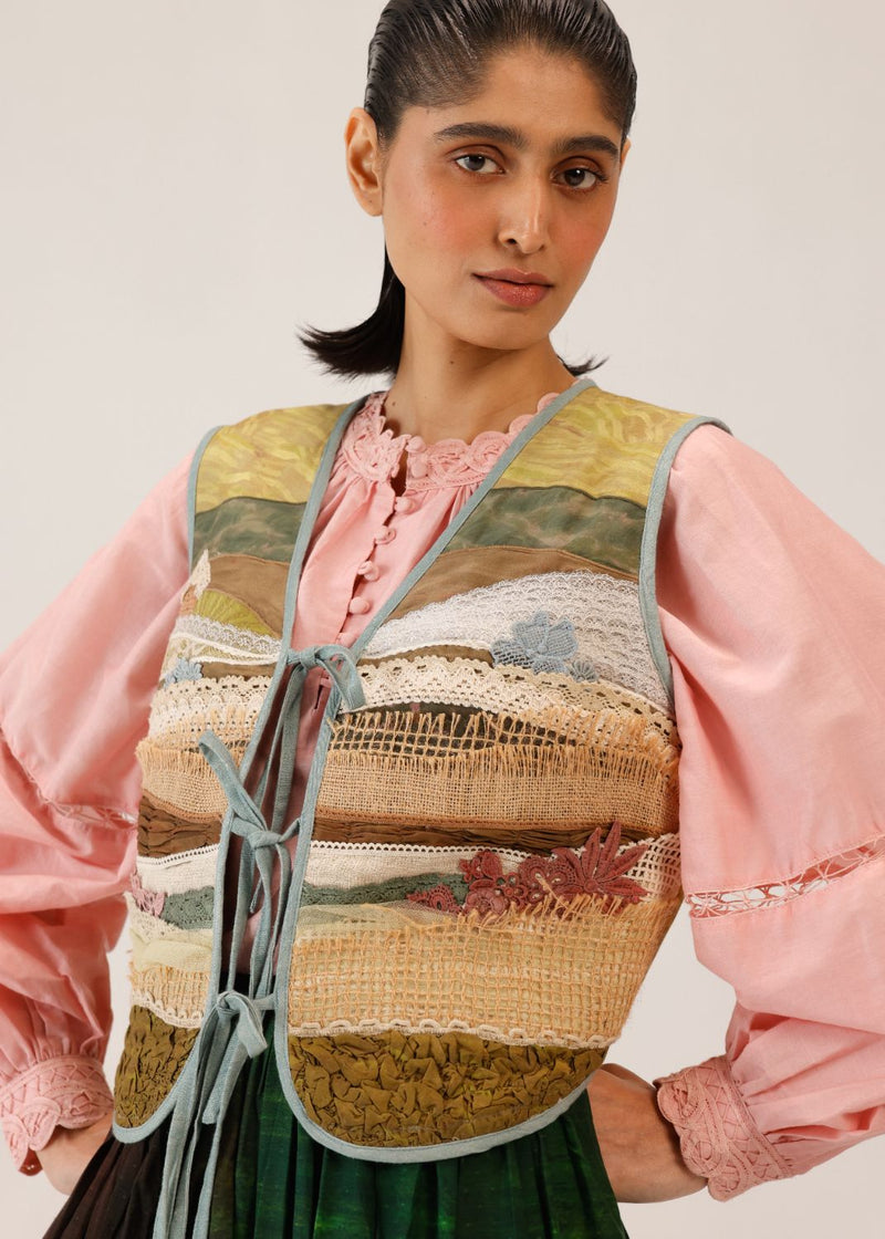 JANET GILET - LACE APPLIQUE by CORD for women in Singapore