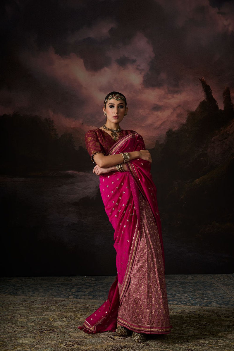 JASMINE SARI chanderi by SWATTI KAPOOR in multi color for women in Singapore