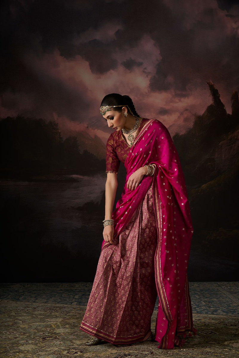 JASMINE SARI chanderi by SWATTI KAPOOR in multi color for women in Singapore