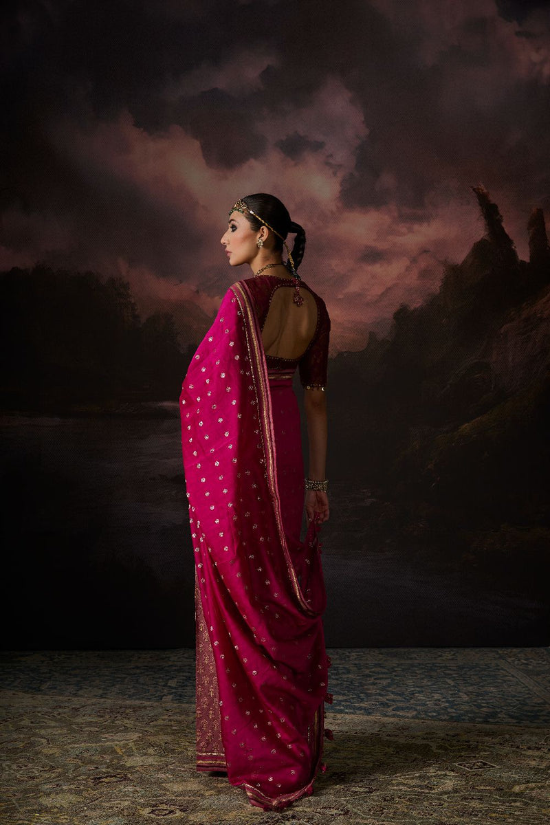 JASMINE SARI chanderi by SWATTI KAPOOR in multi color for women in Singapore