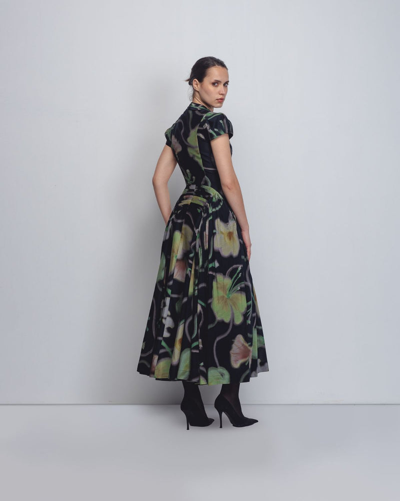 Jenn Dress - Paron Print in Black cotton Buy Jenn Dress - Paron Print in Black from C&W | Dresses for Women by Leh Studios in black color for women in Singapore