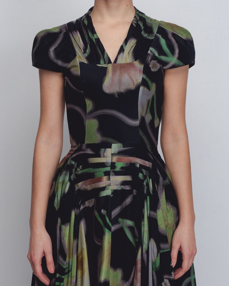 Jenn Dress - Paron Print in Black cotton Buy Jenn Dress - Paron Print in Black from C&W | Dresses for Women by Leh Studios in black color for women in Singapore