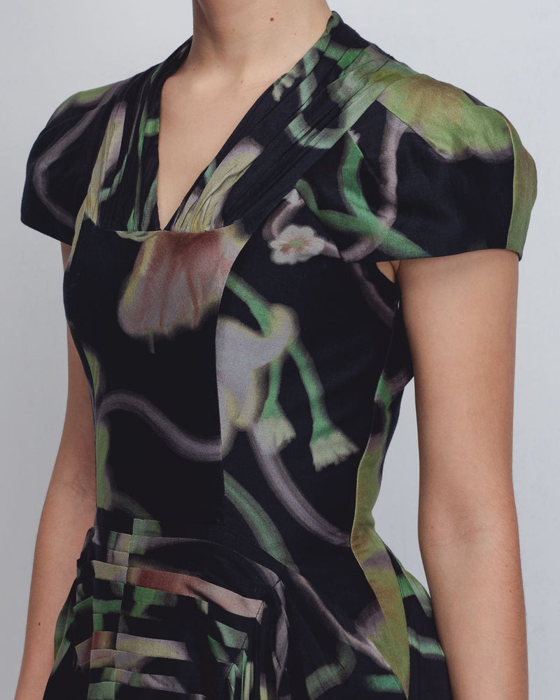 Jenn Dress - Paron Print in Black cotton Buy Jenn Dress - Paron Print in Black from C&W | Dresses for Women by Leh Studios in black color for women in Singapore