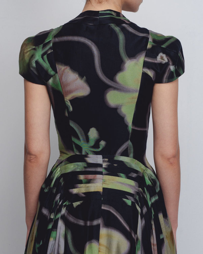 Jenn Dress - Paron Print in Black cotton Buy Jenn Dress - Paron Print in Black from C&W | Dresses for Women by Leh Studios in black color for women in Singapore