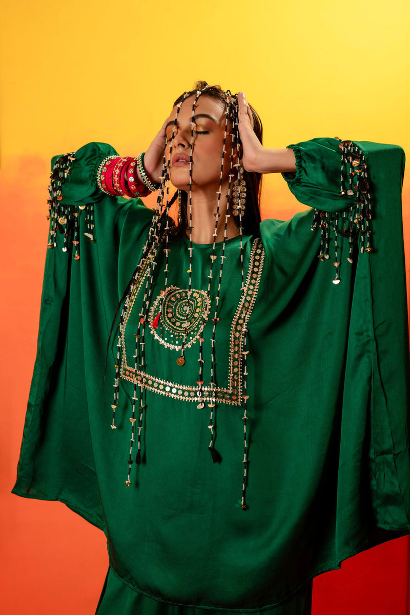 Vani Green Anti Fit Tunic with Skirt