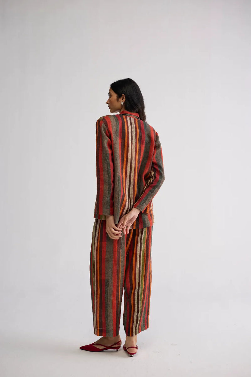 JILIAN BLAZER & PANTS SET linen co-ord set by YAM in multicolor for women in Singapore