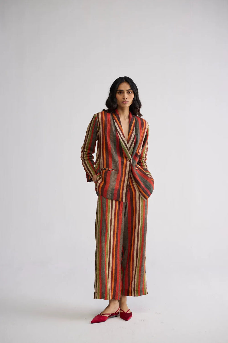 JILIAN BLAZER & PANTS SET linen co-ord set by YAM in multicolor for women in Singapore