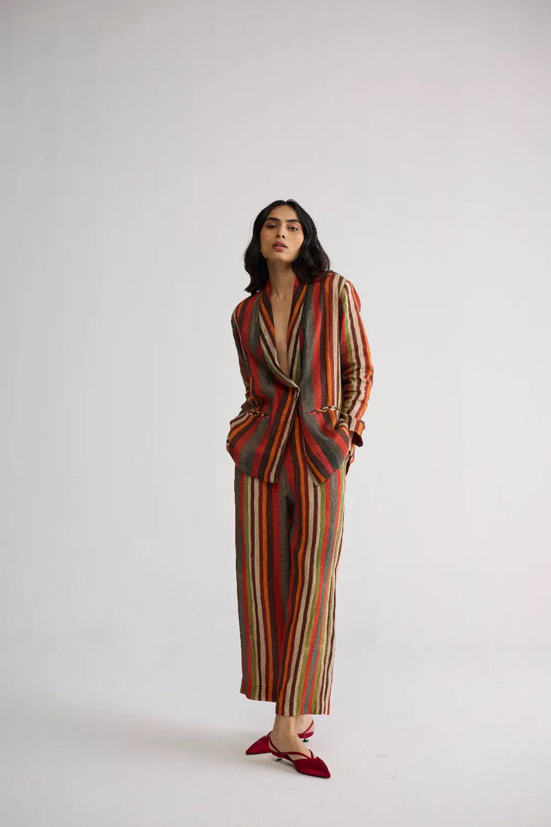 JILIAN BLAZER & PANTS SET linen co-ord set by YAM in multicolor for women in Singapore