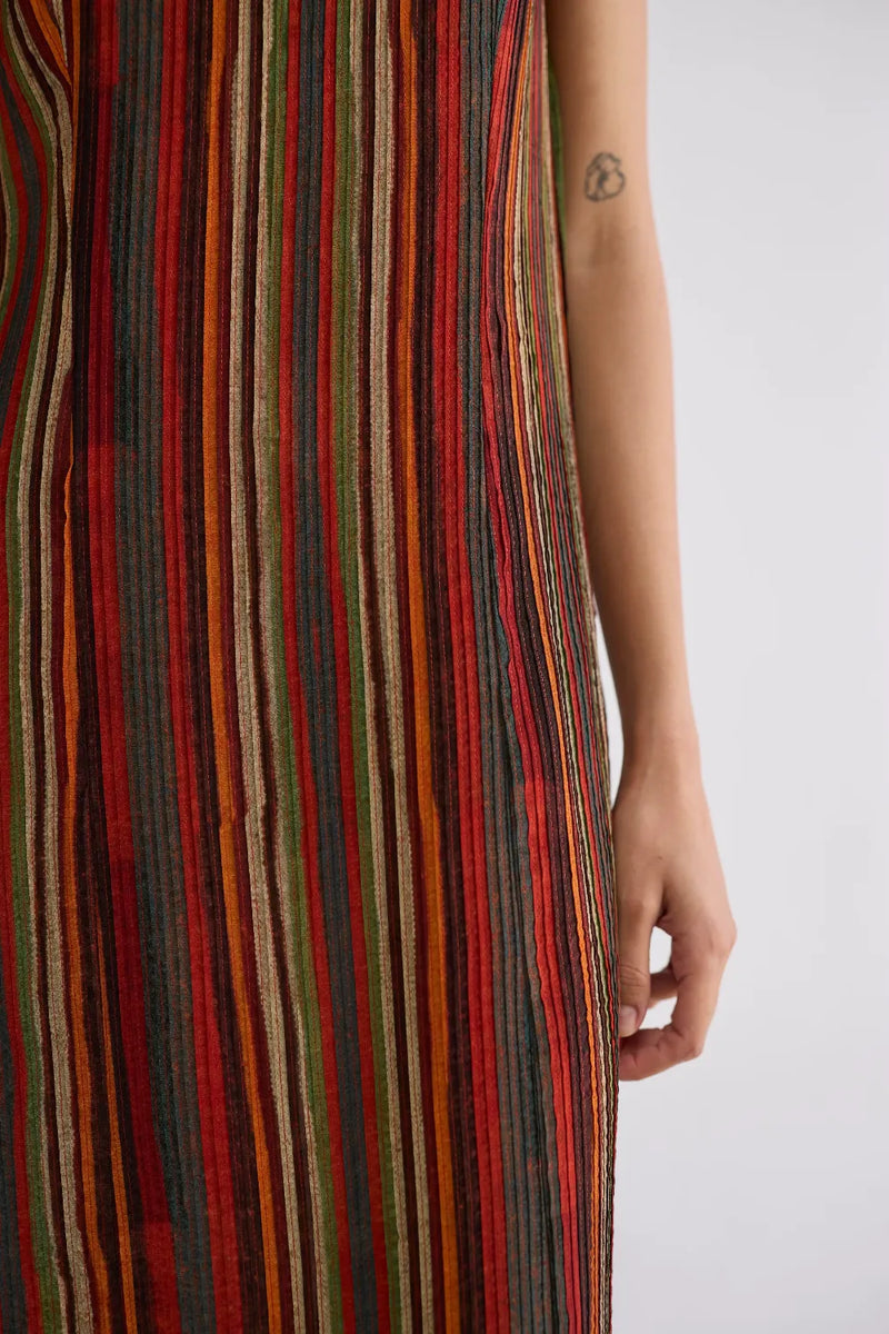 JILIAN CREPE PINTUCKS DRESS crepe dress by YAM in multicolor for women in Singapore